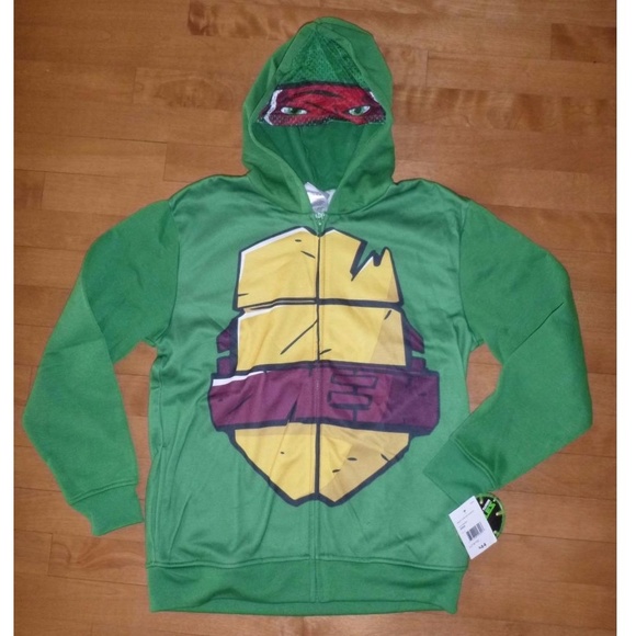 TMNT Teenage Mustant Ninja Turtles Hoodie Boy/'s sz 7 Zip-Up Costume Jacket NWT